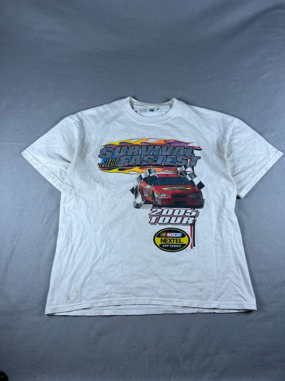 Vintage NASCAR Nextel Cup Series 2005 Tour Tee Adult XL Survival of the Fastest